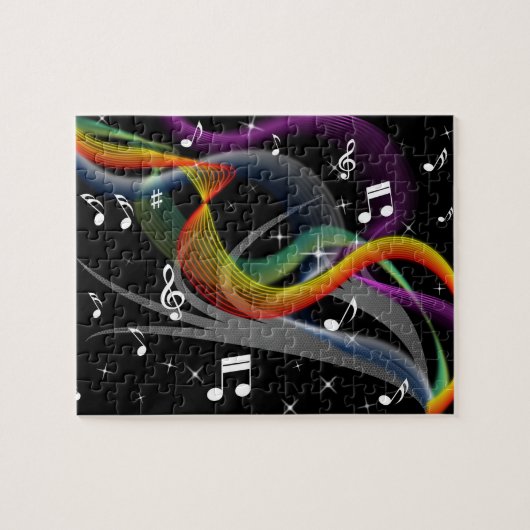 音楽イラストレーションのパズル ジグソーパズル (横)