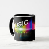 音楽イラストレーションカスタムモノグラムマグス マグカップ (正面左)