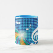 音楽イラストレーションカスタムモノグラムマグス マグカップ (中央)