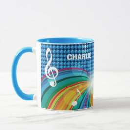 音楽イラストレーションカスタムモノグラムマグス マグカップ