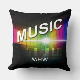 音楽イラストレーションカスタムモノグラム装飾用クッション クッション