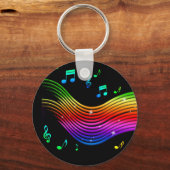 音楽イラストレーションキーチェーン キーホルダー (正面)