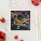 音楽イラストレーション紙ナプキン スタンダードカクテルナプキン (インサイチュ)