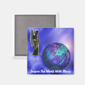 音楽インスパイアの磁石を持つ世界 マグネット (正面/裏面)