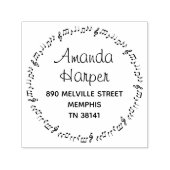 音楽インスパイアラウンド差出人住所に魅了 セルフインキングスタンプ (デザイン)