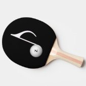 音楽インスパイア黒 卓球ラケット (横)