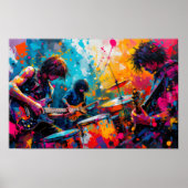 音楽インスパイア(ばちゃばちゃ)跳ねる絵を描の ポスター (正面)