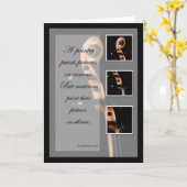 音楽インスピレーションチェロまたはベース カード (黄色い花)