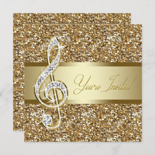 音楽エレガントのクレフ、 音符記号交響楽団リサイタル 招待状 (正面/裏面)