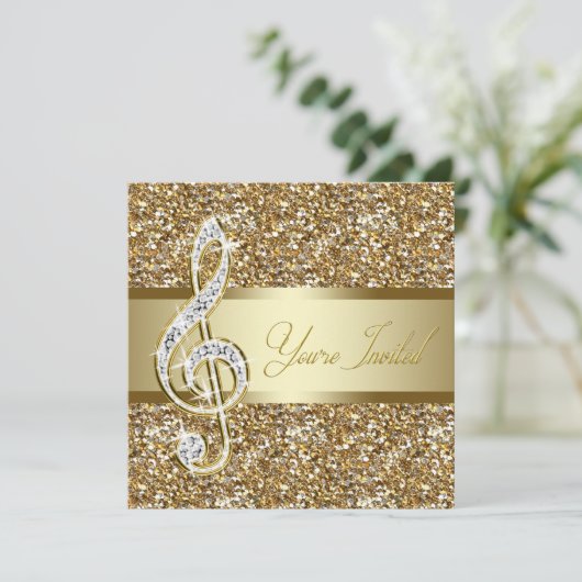 音楽エレガントのクレフ、 音符記号交響楽団リサイタル 招待状 (スタンド正面)
