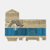 音楽エレガントシートとブルー結婚ズ フェイバーボックス (折り畳みなし)