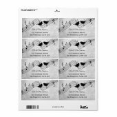 音楽エレガントテーマ結婚の出荷ラベル ラベル (フルシート)