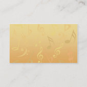 音楽エレガントノートの名刺 – 金ゴールド音楽 名刺 (裏面)