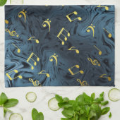 音楽エレガントノート キッチンタオル (折り畳み)