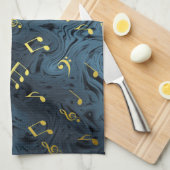 音楽エレガントノート キッチンタオル (四つ折り)