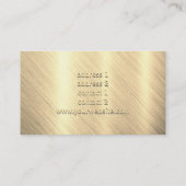 音楽エレガントフェイク金ゴールドフォイルハート 名刺 (裏面)