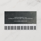 音楽エレガントプロフェッショナルピモダンアノ先生 名刺 (裏面)