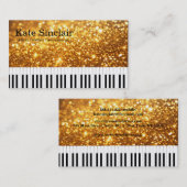 音楽エレガントプロフェッショナルピモダンアノ先生 名刺 (正面/裏面)