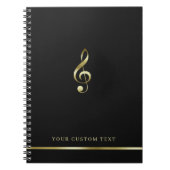 音楽エレガント先生オフィストレブルクレフ、 音符記号モダン ノートブック (正面)