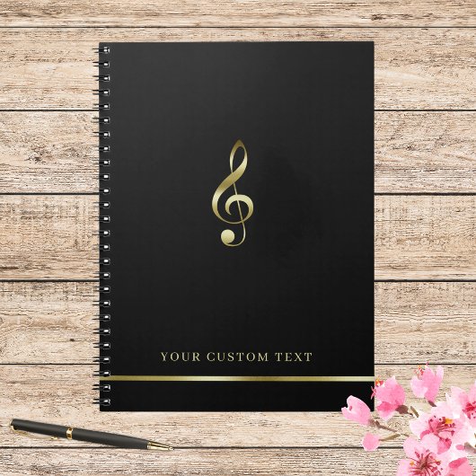 音楽エレガント先生オフィストレブルクレフ、 音符記号モダン ノートブック