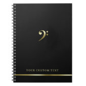 音楽エレガント先生オフィスベースクレフ、 音符記号モダン ノートブック (正面)