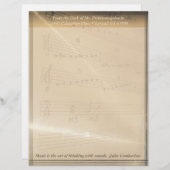 音楽エレガント先生ハイドン引用文 レターヘッド (正面/裏面)