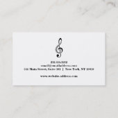 音楽エレガント先生ピアノ鍵ミュージカル事業 名刺 (裏面)