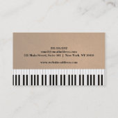 音楽エレガント先生ピアノ鍵ミュージカル 名刺 (裏面)