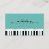 音楽エレガント先生ピアノ鍵ミュージカル 名刺 (裏面)