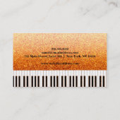 音楽エレガント先生ピアノ鍵ミュージカル 名刺 (裏面)