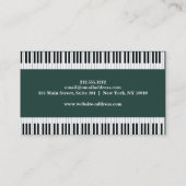 音楽エレガント先生ピアノ鍵ミュージカル 名刺 (裏面)