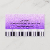 音楽エレガント先生ピアノ鍵ミュージカル 名刺 (裏面)