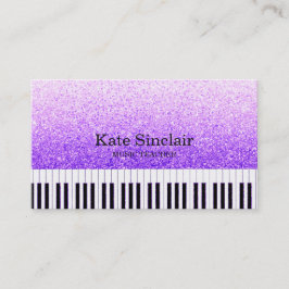 音楽エレガント先生ピアノ鍵ミュージカル 名刺
