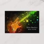 音楽エレガント先生鍵ミュージカル名刺 名刺 (正面)