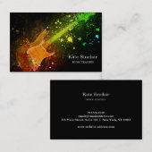 音楽エレガント先生鍵ミュージカル名刺 名刺 (正面/裏面)