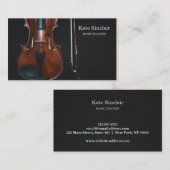 音楽エレガント先生鍵ミュージカル名刺 名刺 (正面/裏面)