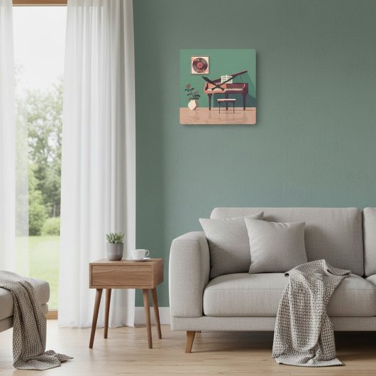 音楽エレガント壁時計 スクエア壁時計