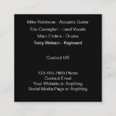 音楽エンターテイメントクール帯 スクエア名刺 (裏面)