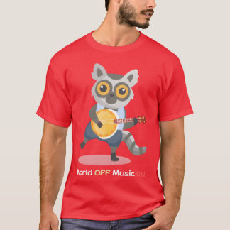 音楽オフ・音楽オンの文字 音楽好きな人へのギフト Tシャツ