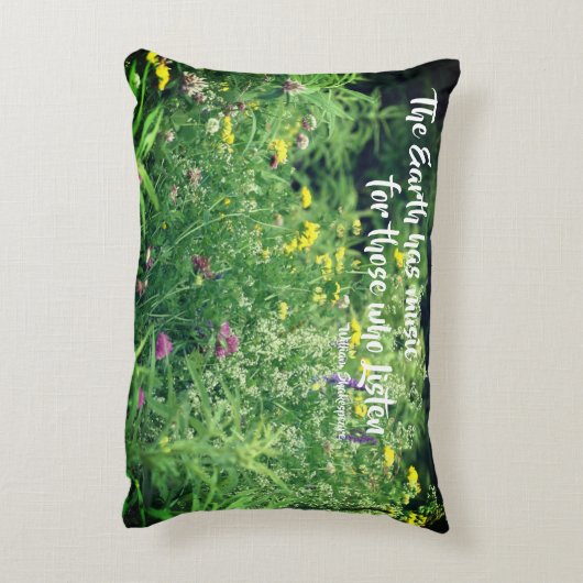 音楽オブ自然感動的引用文 アクセントクッション (裏面(縦))