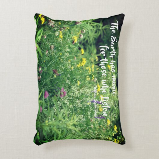 音楽オブ自然感動的引用文  アクセントクッション (正面(垂直))