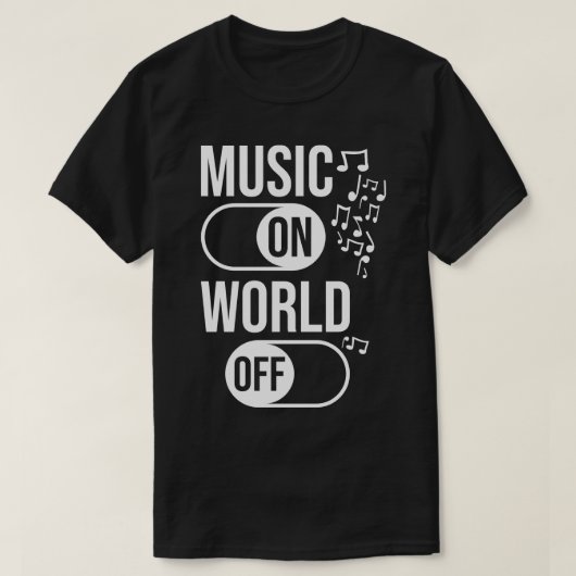 音楽オンワールドオフ Tシャツ (デザイン正面)