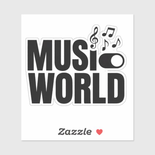 音楽オン、ワールドオフスイッチデザイン シール (シート)