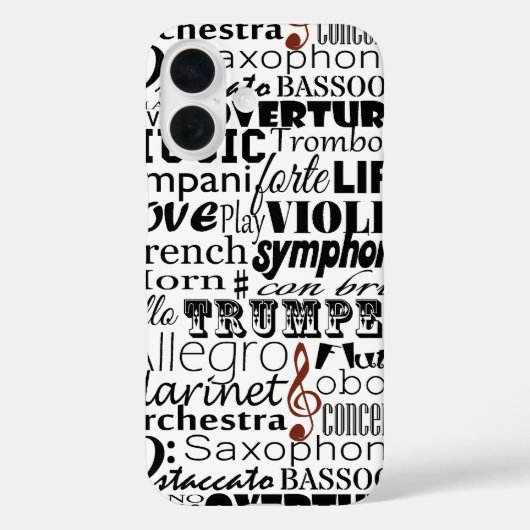 音楽オーケストラ Case-Mate iPhoneケース (裏面)