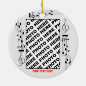 音楽オーナメントは写真を加えます セラミックオーナメント (裏面)