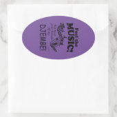 音楽オ感じバルバルのシール 楕円形シール (バッグ)