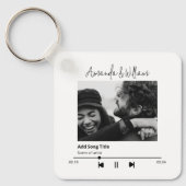 音楽カスタムと曲の写真 キーホルダー (正面)