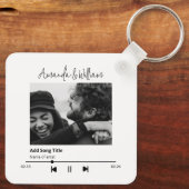 音楽カスタムと曲の写真 キーホルダー (裏面)