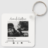 音楽カスタムと曲の写真 キーホルダー (裏面)