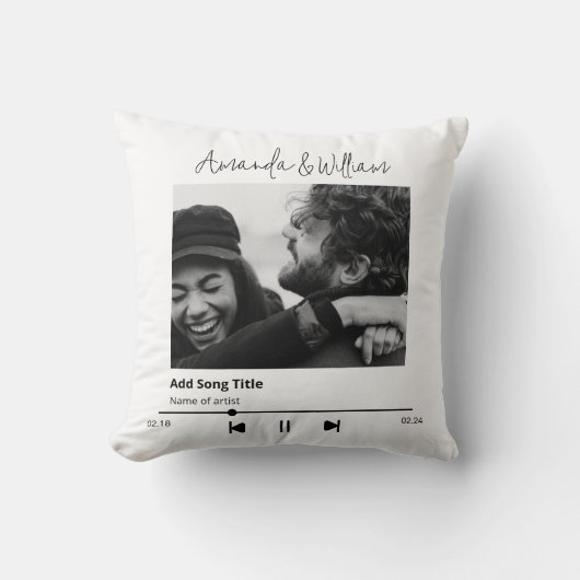 音楽カスタムと曲の写真 クッション (正面)